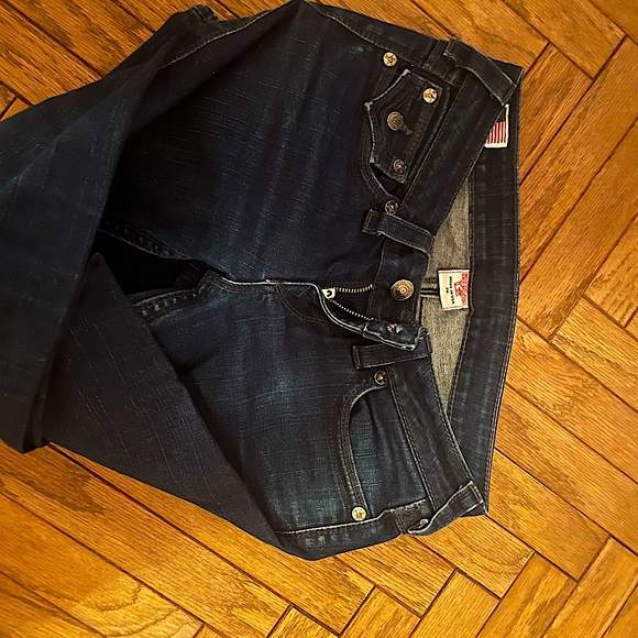 Ladies dark blue denim true religion jeans size 28 - Picture 2 of 2